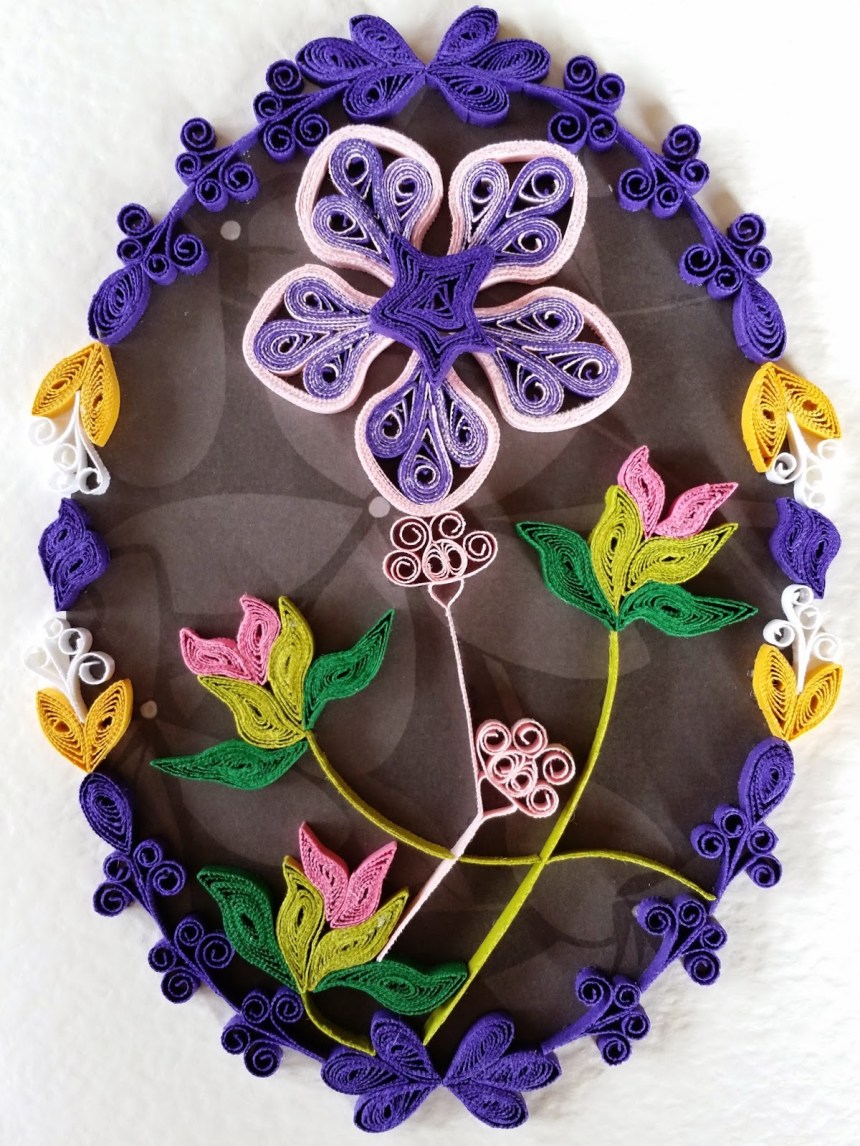 Ground: A5 300 gsm textured paper; quilled paper of various weights and colours